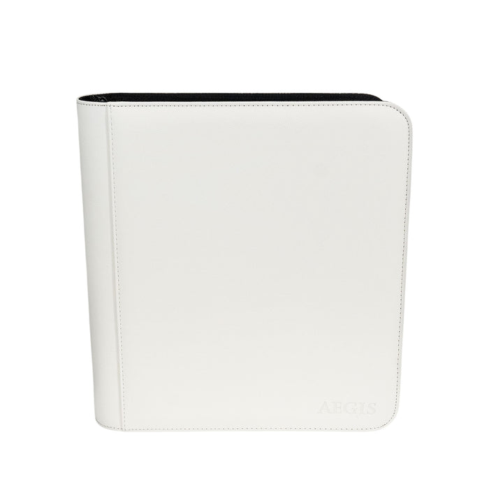Aegis: 4-Pocket Diamond-Zip Toploader Binder (White)