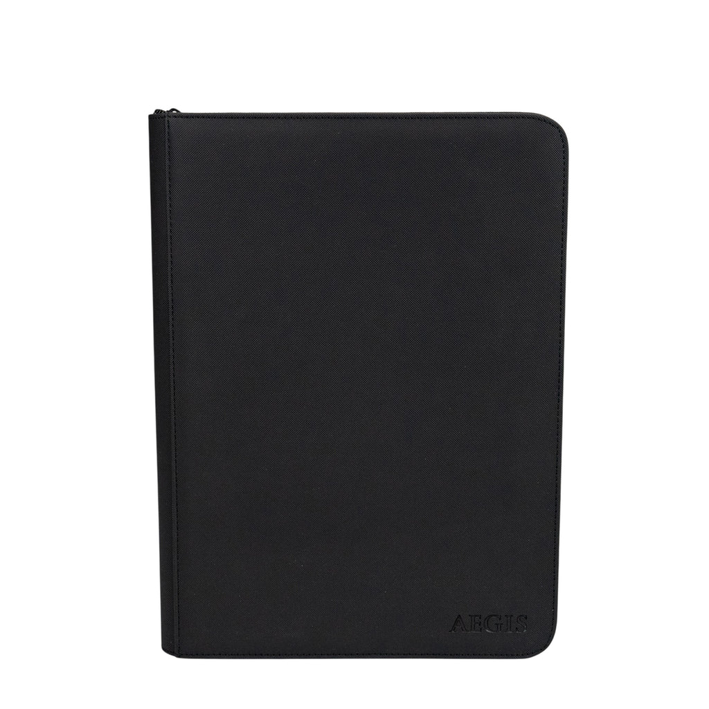 Aegis: 9-Pocket Diamond-Zip Binder (Black) — Smoke and Mirrors Hobby