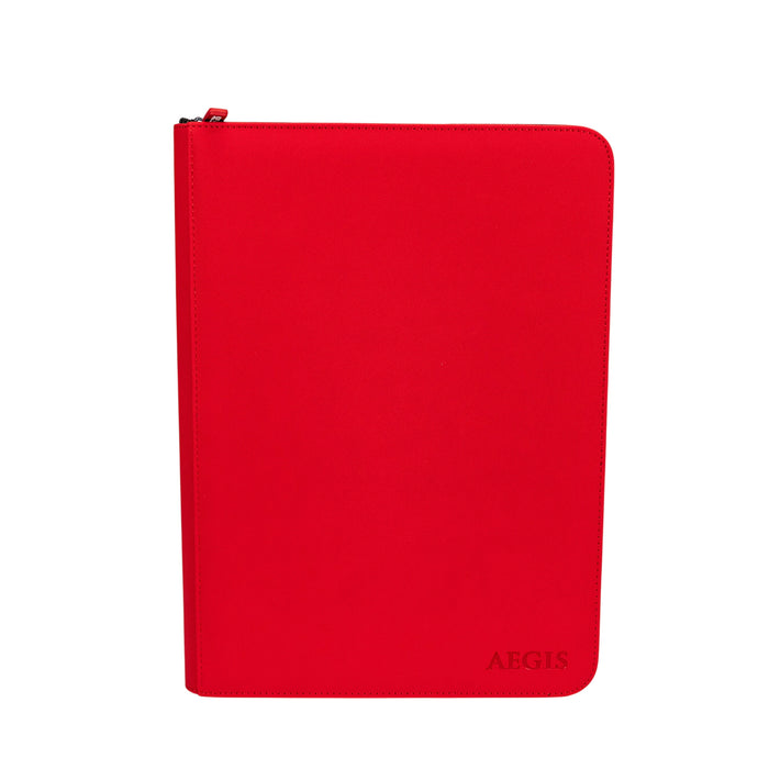 Aegis: 9-Pocket Diamond-Zip Binder (Red)