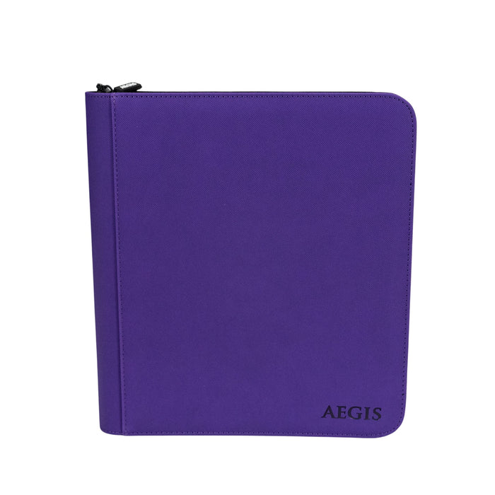 Aegis: 4-Pocket Diamond-Zip Toploader Binder (Purple)