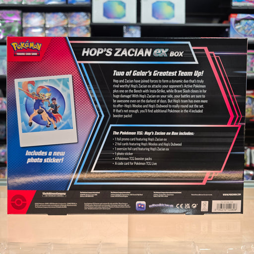 Pokmon TCG: Hop's Zacian ex Box (Limit 1) Smoke and Mirrors Hobby Pokmon TCG: Hop's Zacian ex Box (Limit 1) Smoke and Mirrors Hobby