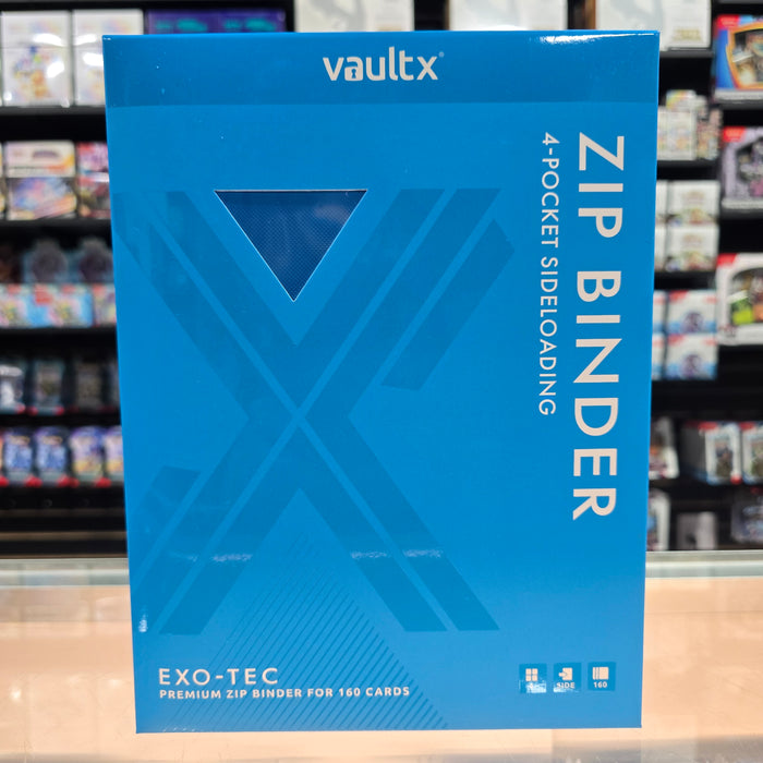 Vault X: 4-Pocket Zip Binder (Neon Blue)