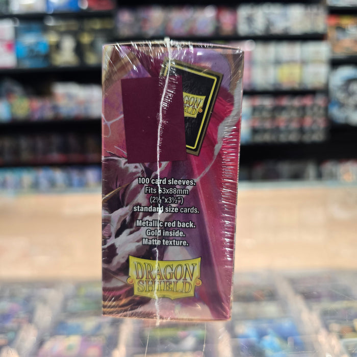 Dragon Shield Deck Protector - Pomegranate & Gold (Dual Matter)