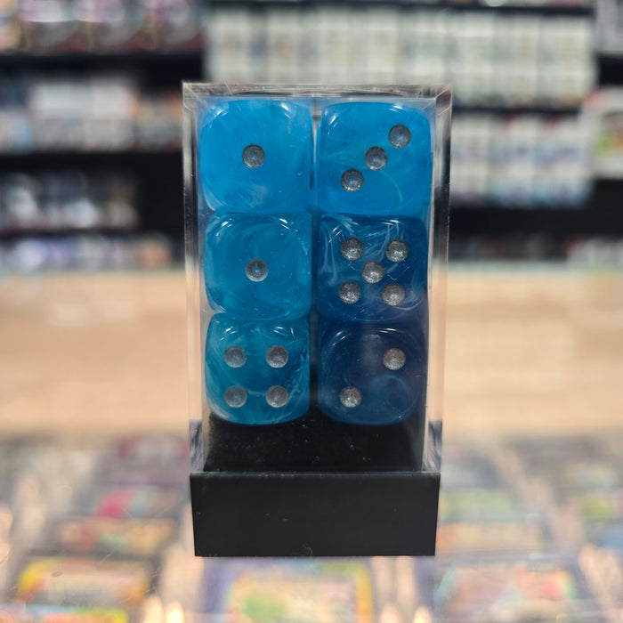 Chessex: Luminary - 16mm D6 36PC Dice Block (Sky & Silver)