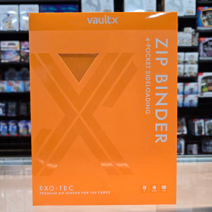 Vault X: 4-Pocket Zip Binder (Neon Orange)