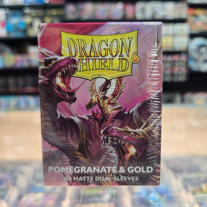Dragon Shield Deck Protector - Pomegranate & Gold (Dual Matter)