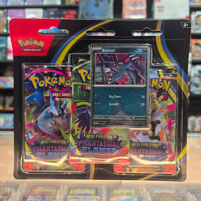 Pokémon TCG: Mega Evolution: Phantasmal Flames - 3 Pack Blister (Sneasel) (Limit 1)