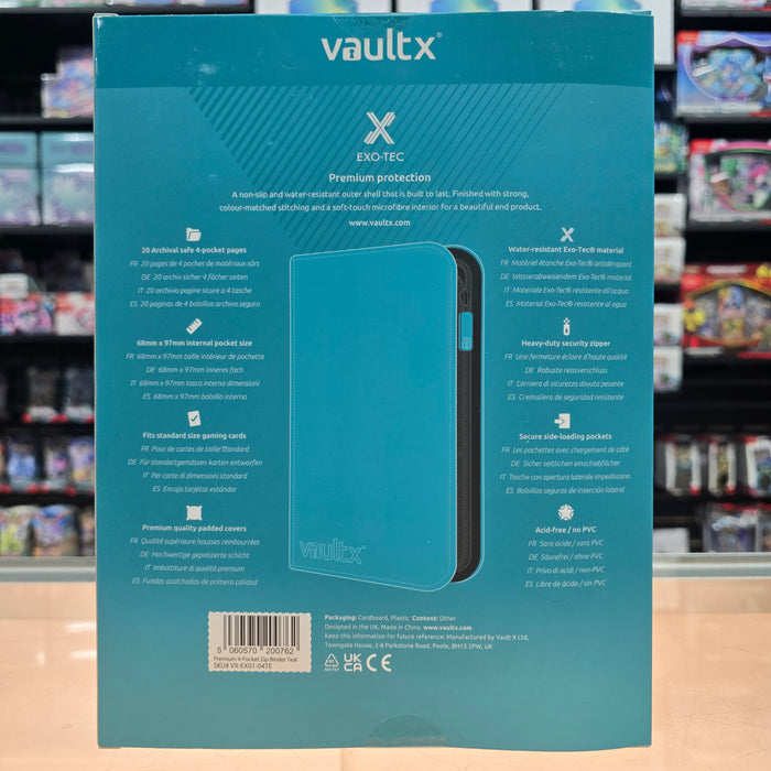 Vault X: 4-Pocket Zip Binder (Ocean Blue)