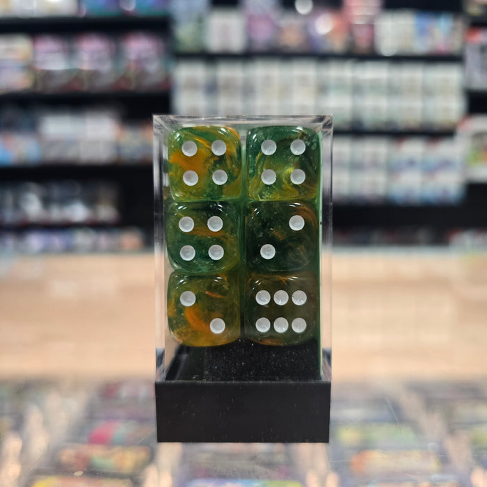 Chessex: Nebula - Luminary - 16mm D6 36PC Dice Block (Spring & White)