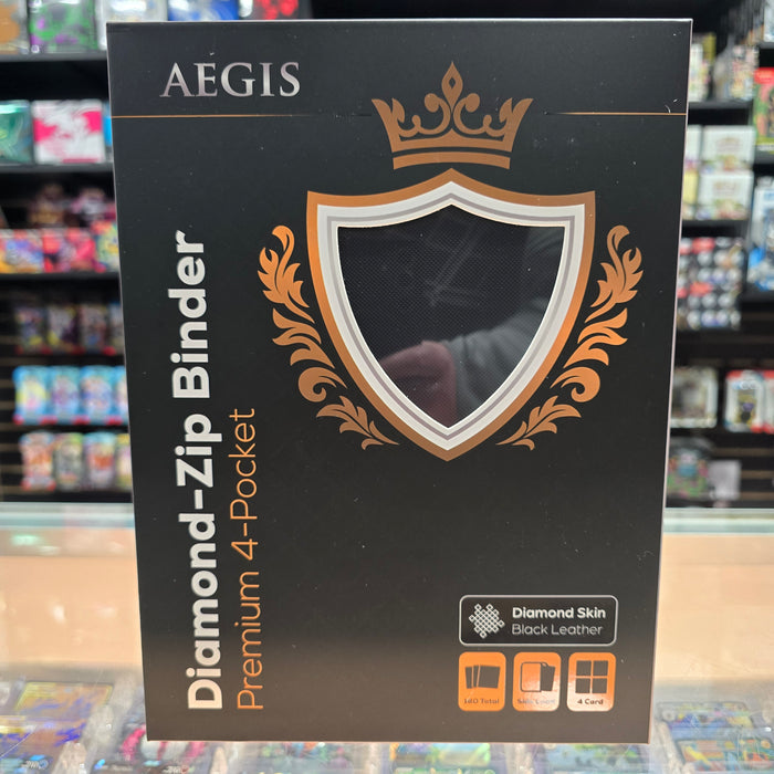 Aegis: 4-Pocket Diamond-Zip Binder (Black)