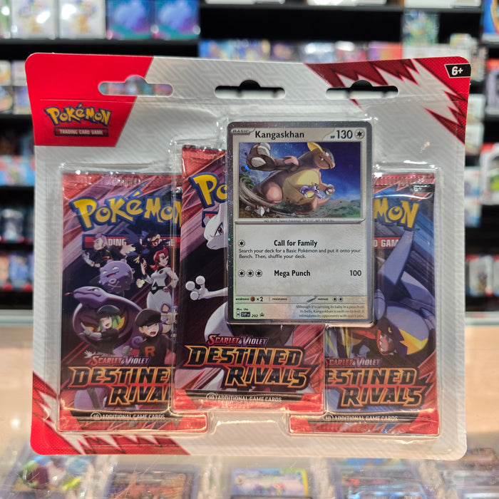 Pokémon TCG: Scarlet & Violet: Destined Rivals - 3 Pack Blister (Kangaskhan) (Limit 1)