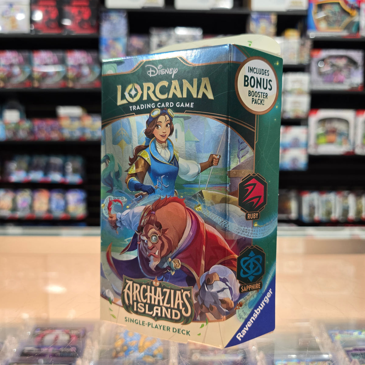 Disney Lorcana: Disney Lorcana: Archazia's Island - Starter Deck (Ruby Smoke and Mirrors Hobby Disney Lorcana: Disney Lorcana: Archazia's Island - Starter Deck (Ruby Smoke and Mirrors Hobby