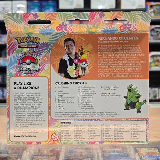 Pokmon TCG: 2024 World Championship Deck (Crushing Thorn - Fernando C Smoke and Mirrors Hobby Pokmon TCG: 2024 World Championship Deck (Crushing Thorn - Fernando C Smoke and Mirrors Hobby