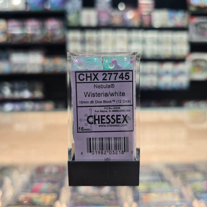 Chessex: Nebula - Luminary - 16mm D6 36PC Dice Block (Wisteria & White)