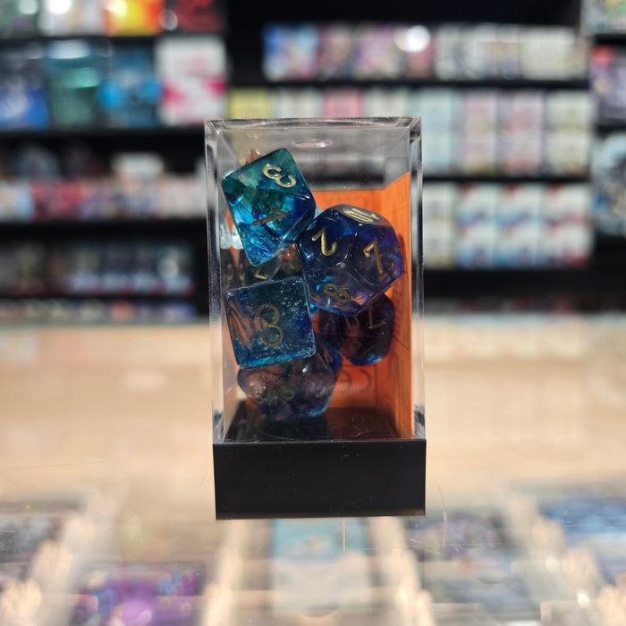 Chessex: Poly Die Set - Nebula - 7PC (Oceanic & Gold)