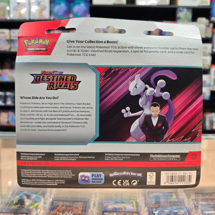 Pokémon TCG: Scarlet & Violet: Destined Rivals - 3 Pack Blister (Zebstrika) (Limit 1)