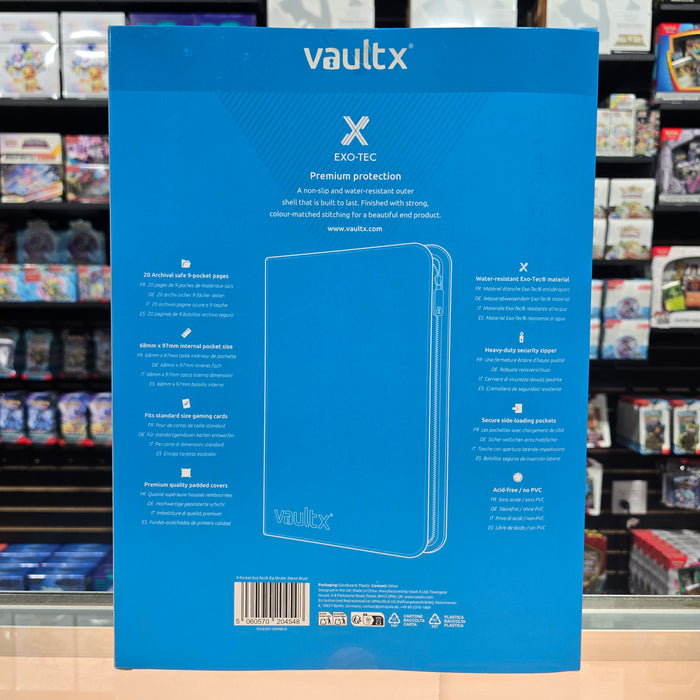 Vault X: 9-Pocket Zip Binder (Neon Blue)