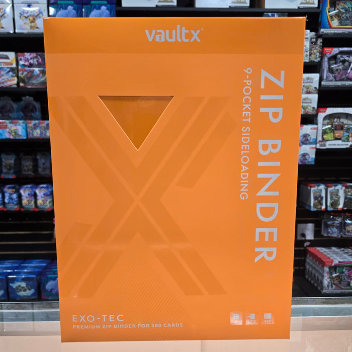 Vault X: 9-Pocket Zip Binder (Neon Orange)