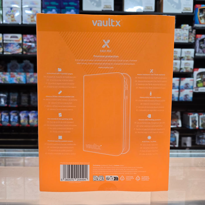 Vault X: 4-Pocket Zip Binder (Neon Orange)