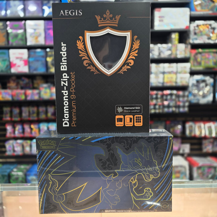 Pokémon TCG: Mega Charizard X ex Ultra Premium Collection Bundle (9-Pocket Aegis Black) (Limit 1)