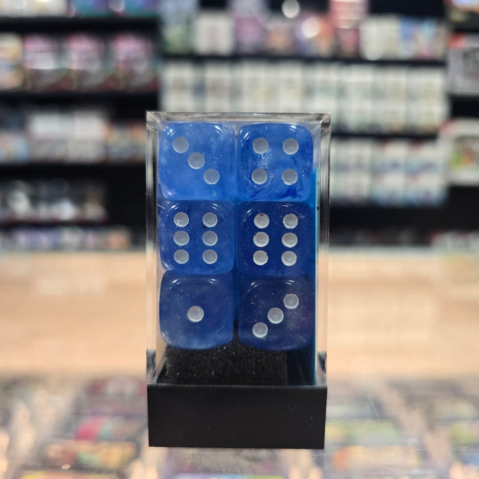 Chessex: Borealis - Luminary - 16mm D6 36PC Dice Block (Sky Blue & White)