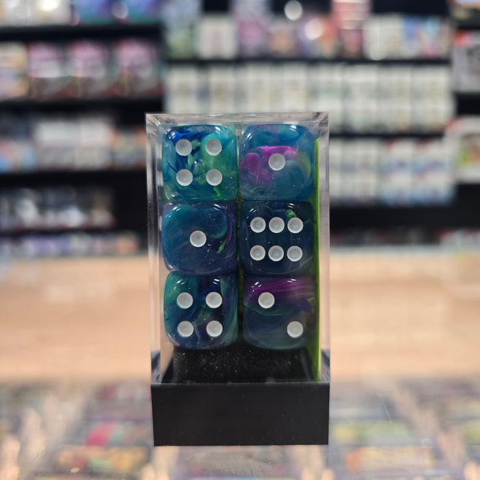 Chessex: Festive - 16mm D6 36PC Dice Block (Waterlily & White)