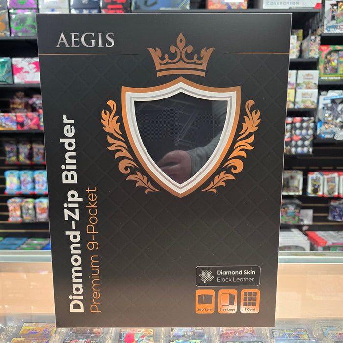 Aegis: 9-Pocket Diamond-Zip Binder (Black)