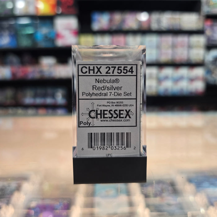 Chessex: Nebula - Luminary - 7PC (Red & Silver)