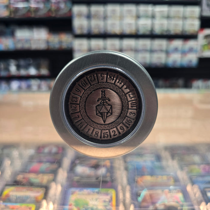 Elixer Liquid Core - Metal D20 Spinner (Antique Copper)