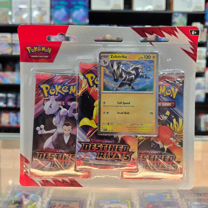 Pokémon TCG: Scarlet & Violet: Destined Rivals - 3 Pack Blister (Zebstrika) (Limit 1)