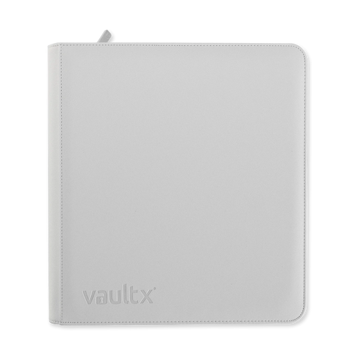 vault x 12 pocket trading card zip binder Vault X: 12-Pocket Zip Binder (White Edition) — Smoke and Mirrors Hobby