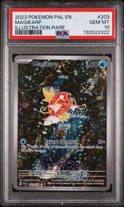 MAGIKARP ILLUSTRATION RARE 2023 POKEMON PAL EN-PALDEA EVOLVED PSA GEM MT 10