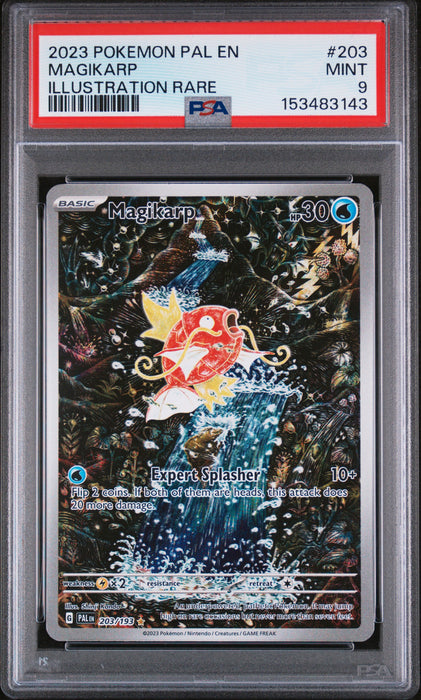 MAGIKARP ILLUSTRATION RARE 2023 POKEMON PAL EN-PALDEA EVOLVED PSA MINT 9