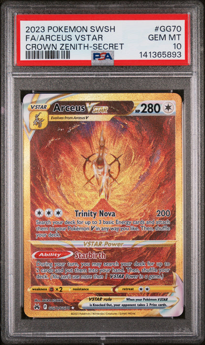 FA/ARCEUS VSTAR CROWN ZENITH-SECRET 2023 POKEMON SWORD AND SHIELD CROWN ZENITH PSA GEM MT 10