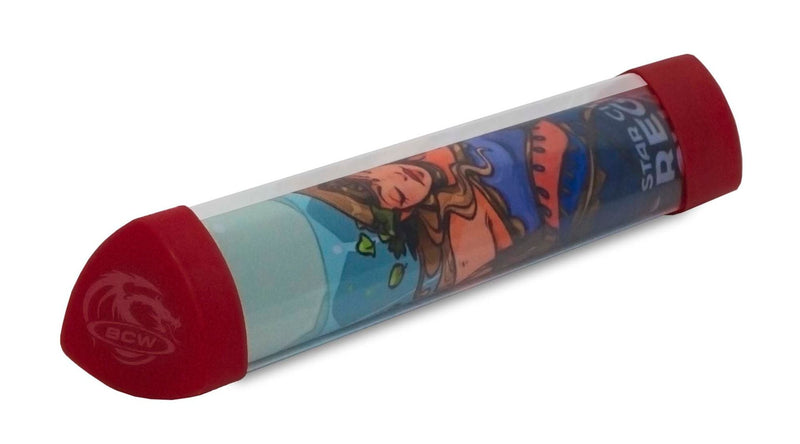 BCW: Playmat Tube with D6 Dice - Red