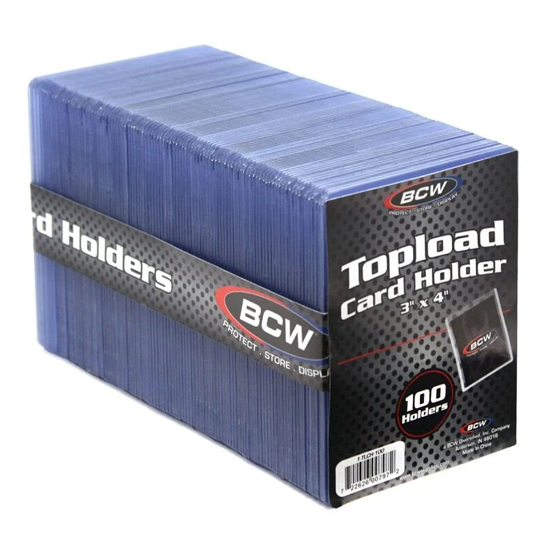 BCW: 3X4 Standard Toploader 100CT