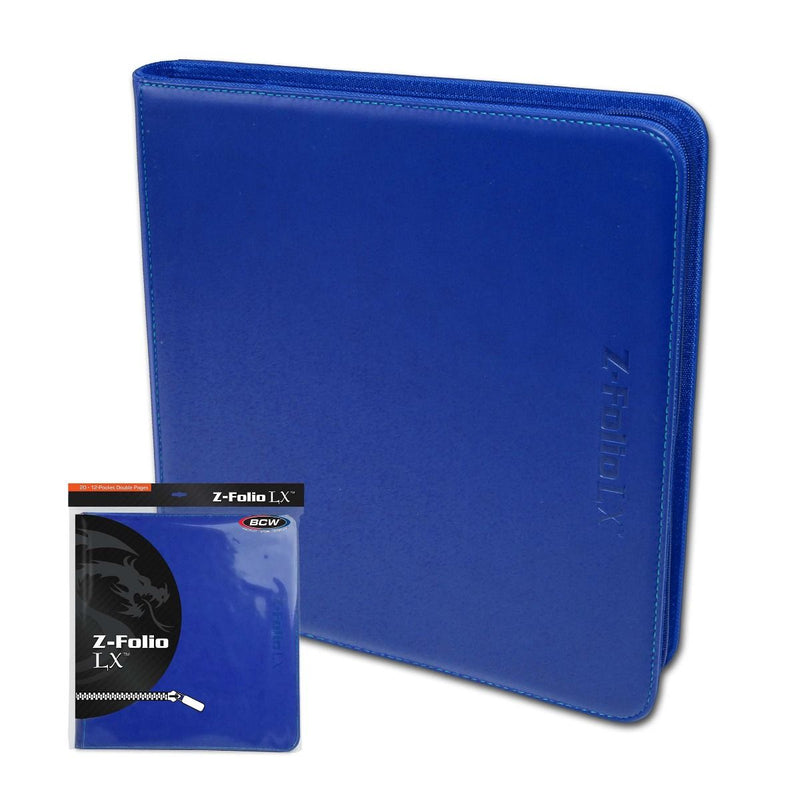 BCW: 12 Pocket Z-Folio LX Zipper Binder - Blue