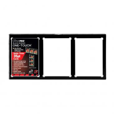 Ultra-PRO: One-Touch Black Border Magnetic 3-Card Holder