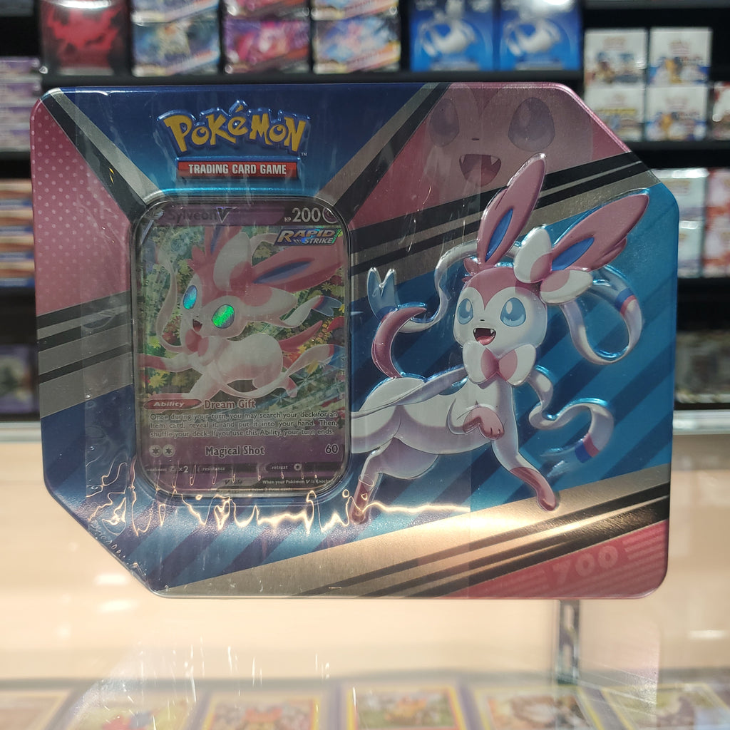 Pokémon TCG: V Heroes Tin (Sylveon V) — Smoke and Mirrors Hobby