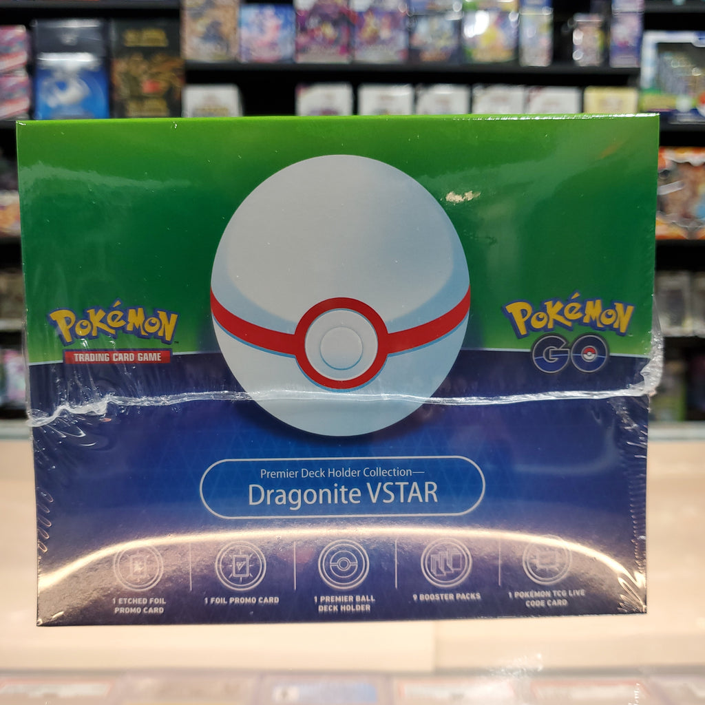  Pokémon TCG: Pokémon GO Premier Deck Holder  Collection—Dragonite VSTAR : Toys & Games