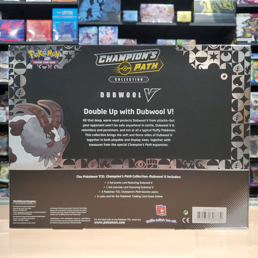Pokmon TCG: Champion's Path Dubwool V Collection Box Smoke and Mirrors Hobby Pokmon TCG: Champion's Path Dubwool V Collection Box Smoke and Mirrors Hobby