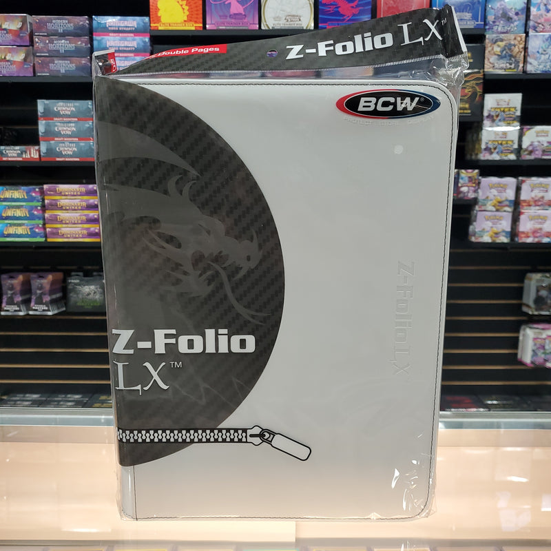 BCW: 9 Pocket Z-Folio LX Zipper Binder - White