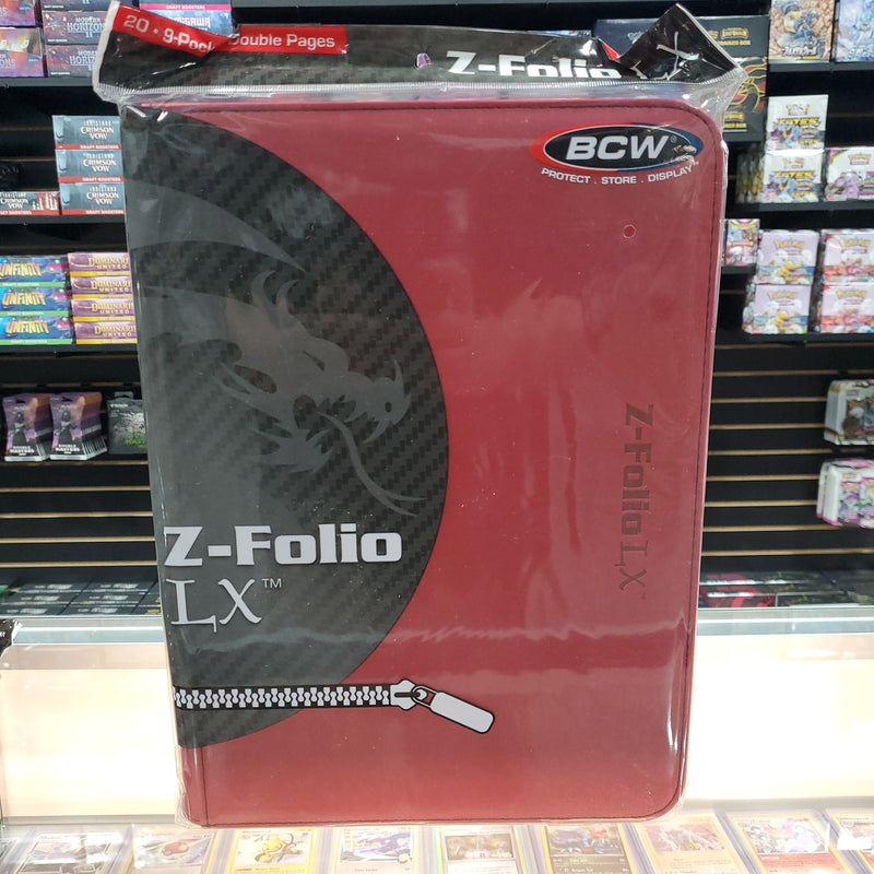 BCW: 9 Pocket Z-Folio LX Zipper Binder - Red