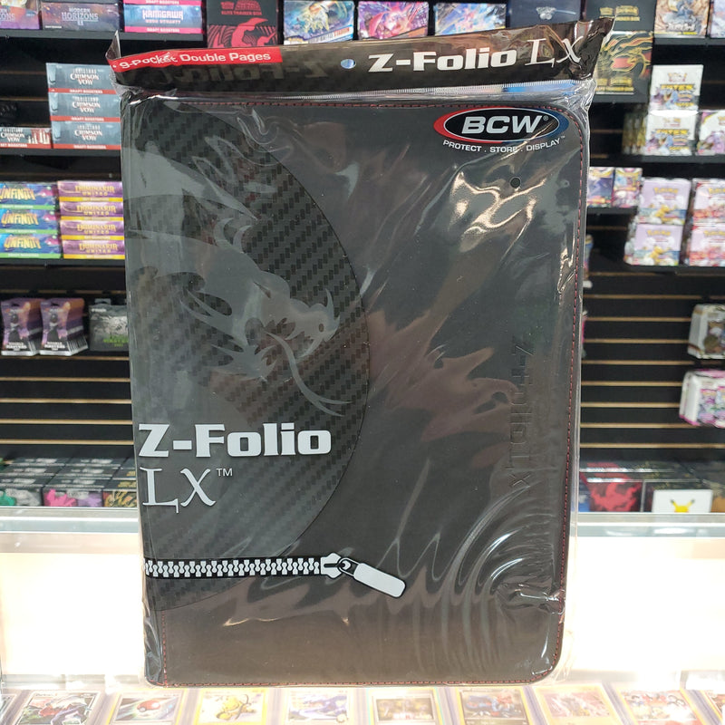 BCW: 9 Pocket Z-Folio LX Zipper Binder - Black