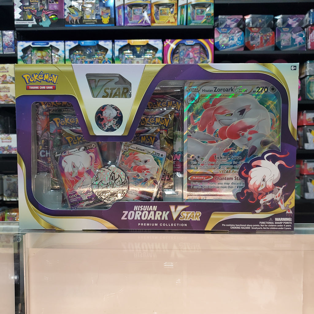Pokmon TCG: Premium Collection (Hisuian Zoroark VSTAR) Smoke and Mirrors Hobby Pokmon TCG: Premium Collection (Hisuian Zoroark VSTAR) Smoke and Mirrors Hobby