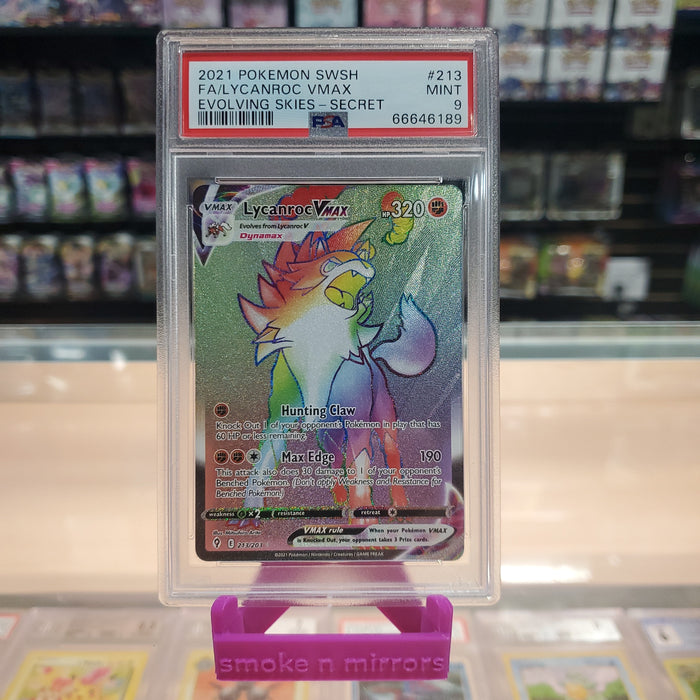 Lycanroc VMAX - Evolving Skies Holofoil: PSA 9