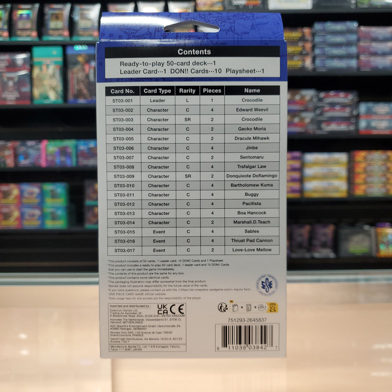 One Piece TCG The Seven Warlords of the Sea [ST03] Starter Deck