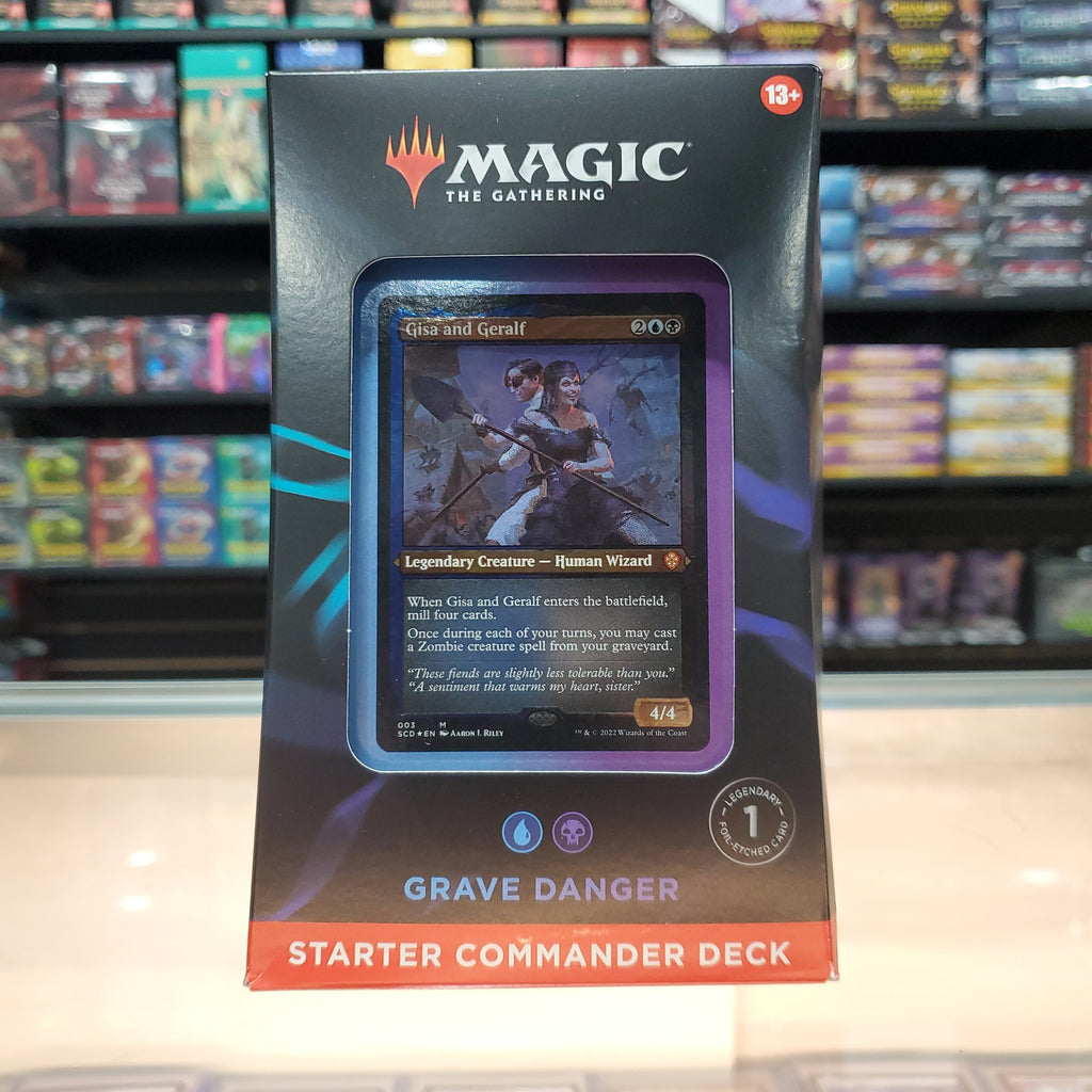 mtg grave danger commander deck Starter art legendary commander card and 99 nonfoil cards Magic The Gathering Grave Danger