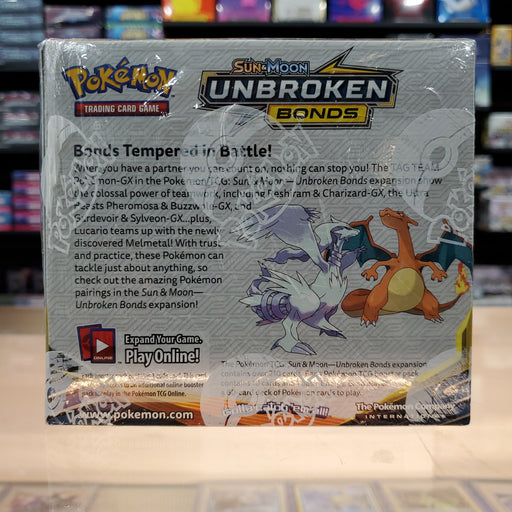 Pokmon TCG: Sun & Moon: Unbroken Bonds - Booster Box Smoke and Mirrors Hobby Pokmon TCG: Sun & Moon: Unbroken Bonds - Booster Box Smoke and Mirrors Hobby