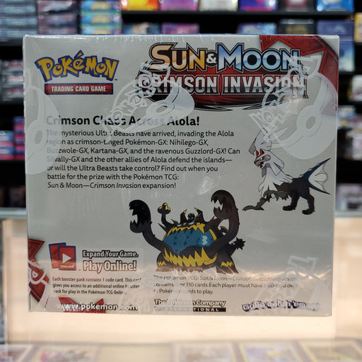 Pokmon TCG: Sun & Moon: Crimson Invasion - Booster Box Smoke and Mirrors Hobby Pokmon TCG: Sun & Moon: Crimson Invasion - Booster Box Smoke and Mirrors Hobby